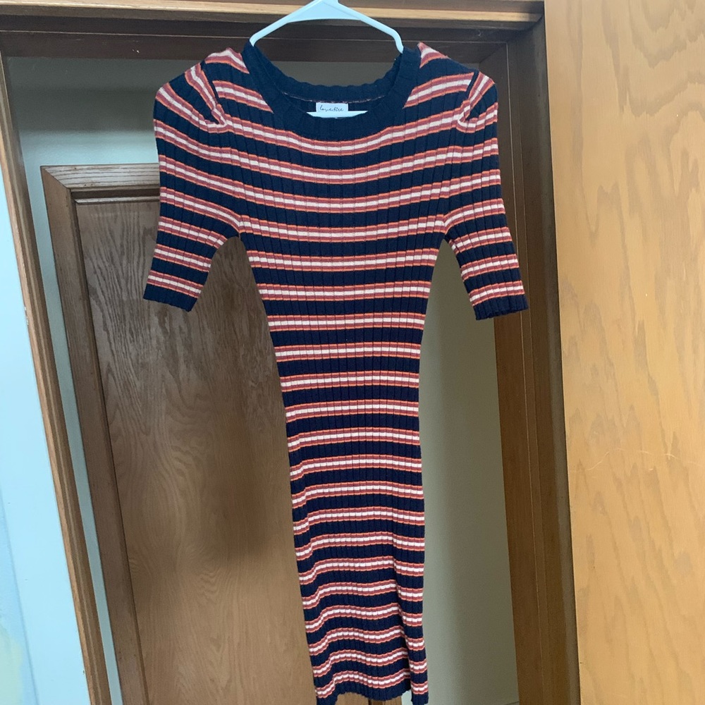 Love Fire LA Striped Bodycon Dress